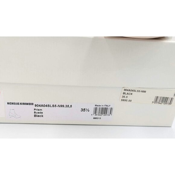 Nicholas Kirkwood Women’s Suede Prism Ankle Boots Black EU35.5 - Picture 10 of 11